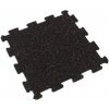 Čierno-červená gumová modulová puzzle dlažba (stred) FLOMA IceFlo SF1100 - dĺžka 100 cm, šírka 100 cm, výška 0,8 cm