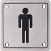Nerezový piktogram Páni, hranatý, brúsená nerez K320 / AISI304