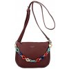 DAVID JONES Bordová matná dámska crossbody kabelka CM5841