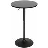 Design-Shop Barový stôl Lamoni - v85-106 cm x Ø60 cm - Čierna/čierna