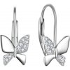 MOISS Krásné stříbrné náušnice Motýlci s čirými zirkony E0000330