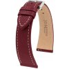 Remienok Hirsch Bologna - bordo - 20 mm - L – Štandardná dĺžka (doporučujeme) - 16 mm - Strieborná + 5 rokov záruka a darček ZADARMO