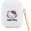 Hello Kitty Silicone 3D Kitty Head puzdro pre Apple AirPods 1 / 2 – biele