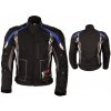 Moto bunda L&J Fighter textilná pánska s modrým pruhom M
