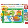 Maľovanie podľa čísiel Farma Magic Art Number Farm Educa 3 obrázky s 5 farbami štetcom a paletou od 4 rokov