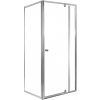 Rohový asymetrický sprchový kút Flexi 80x90 cm bez sprchovej vaničky