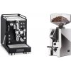La Pavoni Mini Cellini, black + Eureka Mignon Specialita Compatto, CR chrome