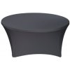 TENTino Elastický obrus STANDARD na okrúhly stôl 122 cm Farba obrusu: TMAVOŠEDÁ / ANTRACIT
