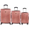 Súprava cestovných kufrov TUCCI Srotolare T-0277/3 ABS 32-91 L - ružová