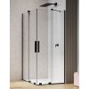 RONAL AMALIA D35SE2 ATYP výška 200 - 225cm, 80 - 120cm pravé sprchové dvere do kombinácie / kút rohový, čierna mat, sklo číre, D35SE2RSM20607