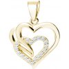 Olivie Strieborný prívesok SPOJENÁ SRDCIA GOLD 5659 Ag 925; ≤1,4 g.