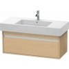 Duravit Ketho skrinka 100x45.5x41 cm závesná kúpeľňová skrinka pod umývadlo dub KT669103030