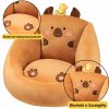 KRESLO PRE DETI KAPYBARA S KÁČATKOM KRESLO PUF HNEDÉ