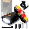 LED ZADNÉ PREDNÉ SVETLO NA BICYKEL, POWERBANKA