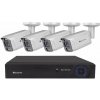 Securia Pro IP 4 kamerový systém 6MPx, NVR4CHV6S-W smart, biely, kov Nahrávanie: 2TB disk