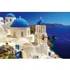 DIMEX | Vliesové fototapety na stenu Santorini MS-5-1118 | 375 x 250 cm | modrá, biela + Vliesová fototapeta na stenu DIMEX Santorini MS51118 v rozmere 375 x 250 cm
