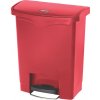 Kôš nášlapný Front STEP SLIM JIM 30l červený Rubbermaid (Odpadkový nášlapný kôš STEP SLIM JIM 30litr. Rubbermaid červený)