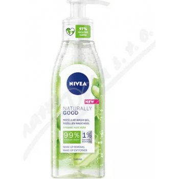 Nivea Naturally Good Čistiaci micelárny gél 140 ml