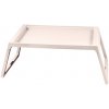 DiHome DI4642 Servírovací stolík do postele plastový, 54,4x35,7x26,3 cm, krémová