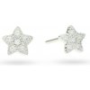Náušnice z bieleho zlata hviezdičky k8962b