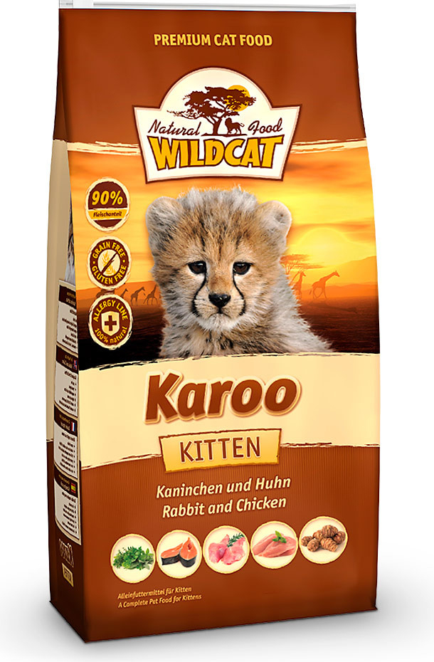 WildCat Karoo Kitten králik a kura 3 kg