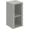 Policová skriňa Strong P, 40x76,8x40 cm, sivá/sivá - 1 kus - 1 KS - nie - 1 - 60 mesiacov - uzatvorená - pravá - Hobis - 1x sklenené - sivá - Strong - 40 cm - 76.8 cm - 40 cm - 19.56 kilogramu HOBIS