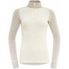 Dámske funkčné tričko Devold, DUO ACTIVE MERINO 210 Z.NECK béžová,biela XS