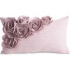 Obliečka na vankúš FLORES 7 s aplikáciou ruží - ružová