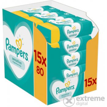 Pampers Fresh Clean Baby dětské čisticí ubrousky 15 balení = 1200 čisticích ubrousků