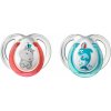 Tommee Tippee cumlík silikón C2N Fun 0-6m, 2 ks fialová ks