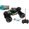 Teddies Auto RC Off-Road vypúšťajúca paru plast 26cm 27MHz dobíjací pack+batérie so svetlom zelené