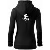 Orientačný beh muž-žena - Mikina dámska trendy zipper s kapucňou - S ( Čierna )