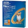 NexGard Spectra 9 mg 2 mg XS žuvacie tablety 3 x 1 tb