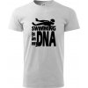Swimming is in my DNA - Klasické pánske tričko vyššej gramáže - 3XL ( Svetlosivý melír )
