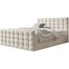 Wilsondo Čalúnená boxspring manželská posteľ s vrchným matracom Calvani - krémová Rozmer: 140x200