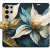 Pouzdro na mobil iSaprio flip pouzdro Gold Flowers pro Samsung Galaxy S24 Ultra (GOFLOW-FLP2-S24U)