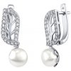 Silvego Strieborné náušnice pravou bielou perlou FNJE0707-PR