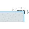 Schodový profil lepiaca 24,5x10x2700