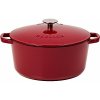 Gerlach Liatinový hrniec s pokrievkou NATUR 26 cm 5 l burgundy