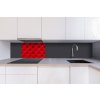 DIMEX | Dibond doska za kuchynskú linku | DBW-06040-070 Červený poťah | 60 x 40 cm + Dibond obkladová doska Dimex do kuchyne Červený poťah v rozmere 60 x 40 cm