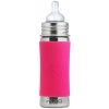 PURA® - nerezová dojčenská fľaša Ružová 325ml