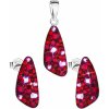 Evolution Group Sada šperkov s krištáľmi Swarovski náušnice a prívesok červený 39167.3 cherry, darčekové balenie