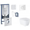 Grohe Rapid SLX - Set predstenovej inštalácie, klozetu, dosky SoftClose, tlačidla Arena Cosmopolitan a súpravy na vhadzovanie tabliet, alpská biela SANI11BB3144