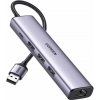 USB Hub UGREEN USB 3.0 to 3xUSB3.0 +RJ45 (1000M) Ethernet adaptér Type-C Power Supply (60554)