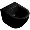 Cerano Fizo, keramický závesný bidet 490x360x370 mm, čierna lesklá, CER-CER-417398
