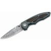 Böker Manufaktur Solingen 110084DAM Leopard-Damast I vreckový nôž 9 cm, damašek, hliník, drevo