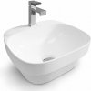 Ceramica Latina Grace 3 keramické umývadlo na dosku 42,5x42,5x15,5 cm,otv. pre bat,Biele AQ-CL-3838