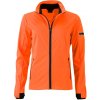 James & Nicholson (Daiber) Dámska športová softshellová bunda JN1125 - Jasnooranžová / čierna | S
