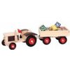 Bino Traktor s gumenými kolesami a abecedným vlekom