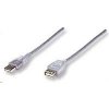 MANHATTAN Kabel USB 2.0 A-A prodlužovací 4,5m (stříbrný) 340502